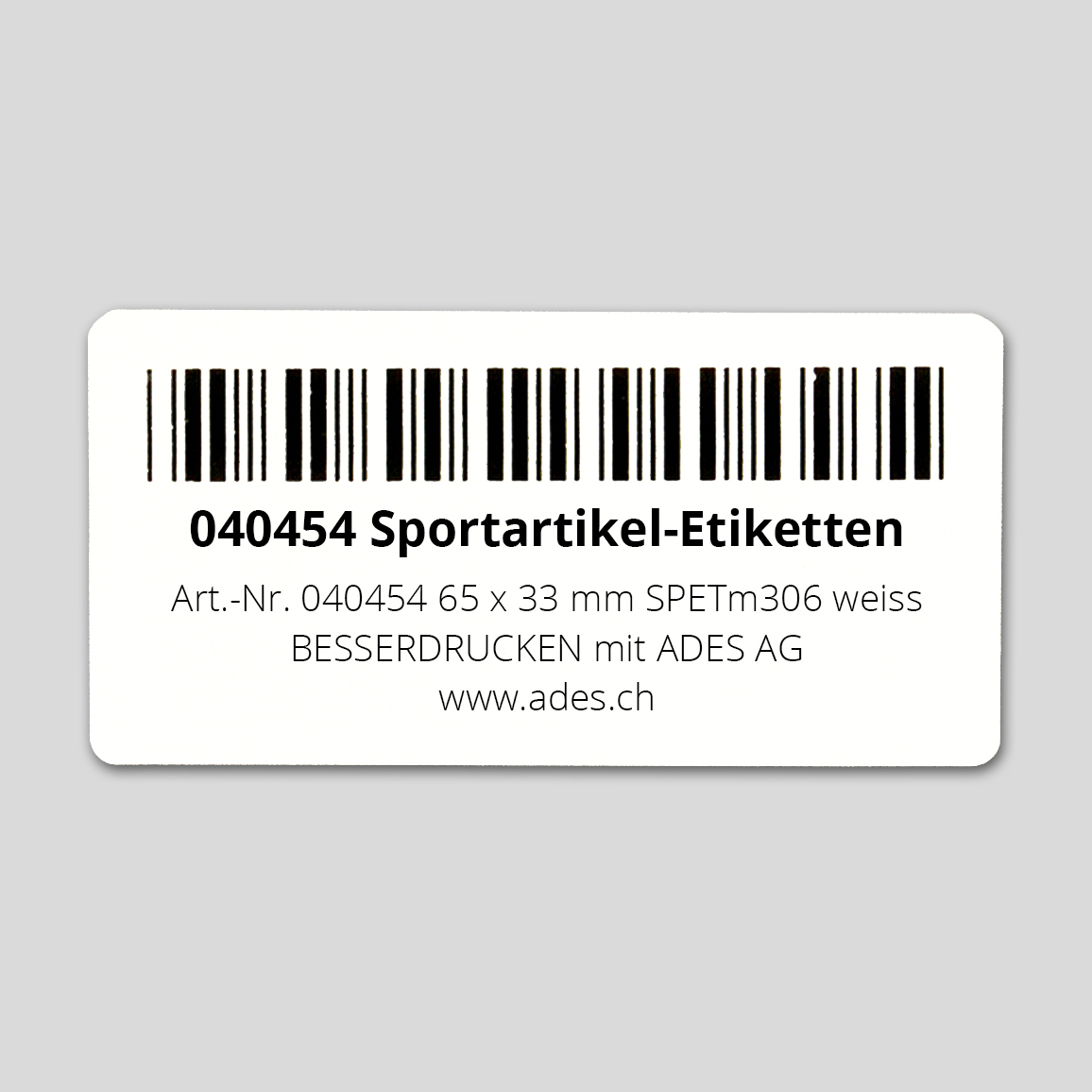 Etiketten für Sportgeräte / Sportartikel