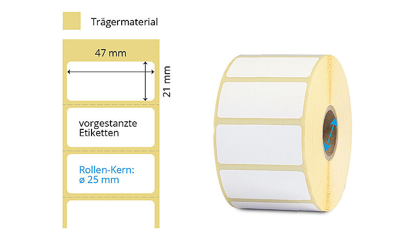 Thermotransfer Etiketten 47x21mm