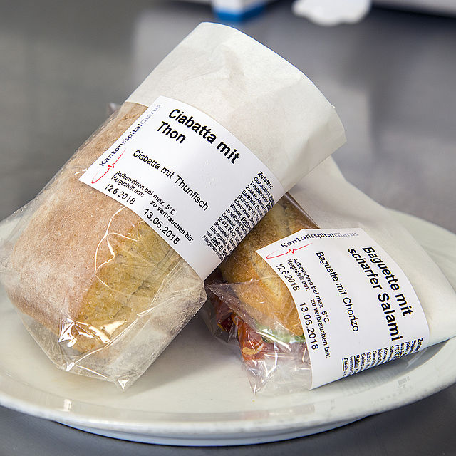 Sandwich-Etiketten