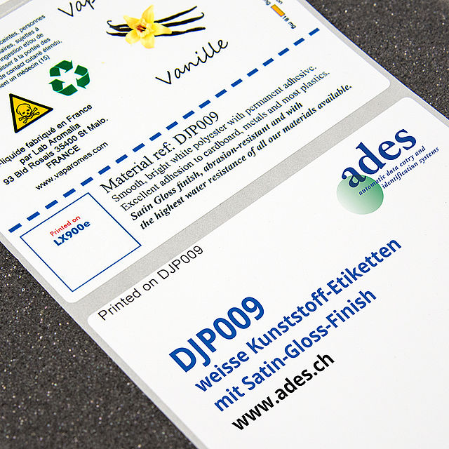 DJP009 Kunststoff-Etiketten