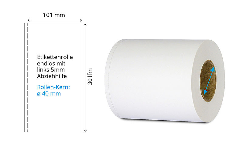 Inkjet Papier-Etiketten endlos Rolle 101mmx30m