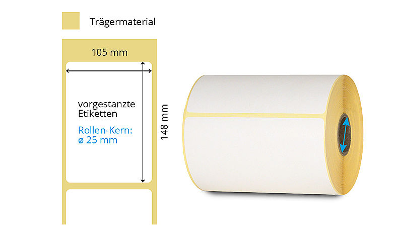 Papier Thermotransfer Etiketten auf Rolle