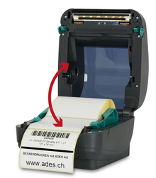 Zebra GK420D Etikettendrucker offen
